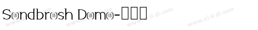 Sandbrush Demo字体转换